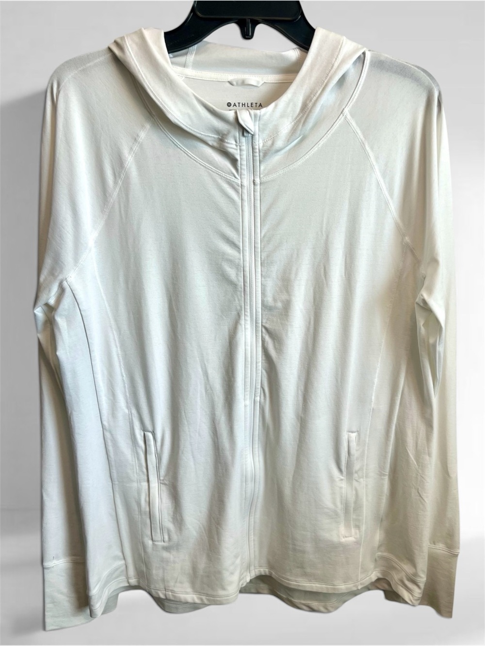 Athleta lightweight full-zip hooded athletic jacket Large